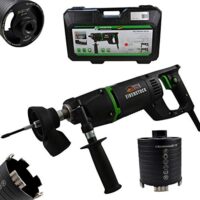 Diamant-Trocken-Kernbohrmaschine EHD 1500 mit Staubabsaugung und Diamant Dosensenker Laser Black Turbo, komplette Sägearbeitsetechnik für effektive Arbeitsweise
