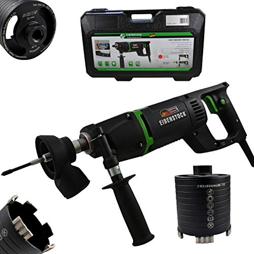 Diamant-Trocken-Kernbohrmaschine EHD 1500 mit Staubabsaugung und Diamant Dosensenker Laser Black Turbo, komplette Sägearbeitsetechnik für effektive Arbeitsweise