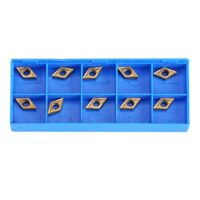 10-teiliges Set an Hartmetalleinsätzen für Drehmaschinene, CNC-Hartmetallklingen aus Hochleistungs-Hartmetallspitzen für Stahl und Edelstahl