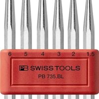 Durchschlag Set mit 6 Einzelteilen in verschiedenen Größen für Losschlagen von Stiften und Durchschlagen von Blechen, hochwertiger Achtkantstahl mit hoher Härte (58-60 HRC)