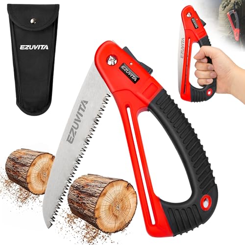 EZUVITA 180-mm-Klappsäge mit EDC-Tasche, leichte Handsäge zum Holzschneiden und Baumschnitt für Camping, Wandern und Jagen