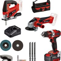 Einhell Akku-Bohrschrauber Set: Professionelles Werkzeugset für Heimwerker und DIY-Anfänger, inkl. 1x 4,0 Ah Akku, Ladegerät, Zubehör und Tasche.