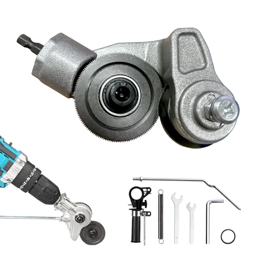 Elektrischer Bohrplattenschneider, Metall Plattenschneider mit AdaptSchneidaufsatz, Bohrmaschine und Metallknabber zum Schneiden von Eisen, Weißblech, Stahl, Kupfer und Aluminium