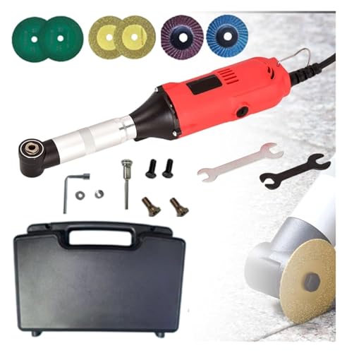 Elektrischer Fliesenfugenreiniger mit einstellbarer Drehzahl, 6 Geschwindigkeitsstufen, 350 W Leistung, 15.000 U/min, 90°-Winkeldesign, für Polieren, Fräsen und Entrosten