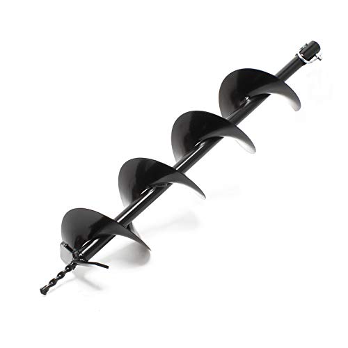 Wiltec Erdlochbohrer Bohrschnecke 150mm Ø, Gusseisen, mit fester Stechspitze, Ersatzbohrer für Erdlochbohrer Pfahlbohrer