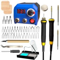 Professionelles Holzverbrennungsset für Brandmalereien mit Brandmalereimaschine, 33 Drahtspitzen und Holzverbrennungsstiften