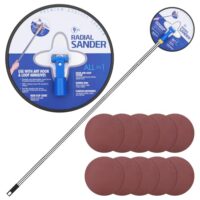 Trockenbau-Stabschleifer mit 10 austauschbaren Schleifblättern für effizientes und müheloses Schleifen von Wänden und Decken