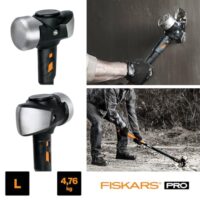 Fiskars Vorschlaghammer IsoCore L zum Eintreiben von Holzpfählen oder Abbrucharbeiten, Länge: 92 cm, Gewicht: 4,76 kg, Schwarz/Orange