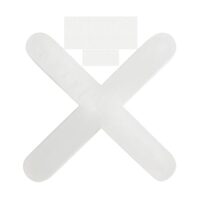 Kunststoff Kreuze zum Verfugen, 1000 Stück, 3 mm Stärke, in Weiß, für gleichmäßigen Abstand zwischen Fliesen