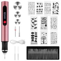 Elektrischer Gravierstift mit 30 Bits, ideal für Glas, Holz, Stein, Keramik und Schmuck