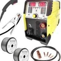 WELDINGER ME 180 mini MIG/MAG-Schweißgerät mit Fülldraht und Gasschweißoption, kompakte Bauform für den Heimanwender