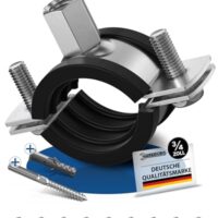 Hochwertige Rohrschellen für die perfekte Befestigung und Halterung von Rohren. Verzinktes Stahl mit Gummieinlage, korrosionsbeständig und robust.