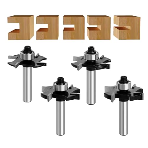 Vier Scheibennutfräser aus Hartmetall für präzise Nut- und Rillenfräserarbeit in verschiedenen Längen (3/4/5/6 mm)