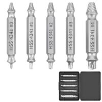 Einsetzen und Entfernen von Schrauben made easy - GSGFUIS 5-teiliges Set für den Schraubenausdreher, HSS-Ausdrehern aus dem hohen Stahl mit einer Härte von bis zu 66 HRC