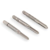 Professionelle Gewindebohrer Satz M4, HSSG Bohrer Set, 3-teilig, Geschliffen, Handgewindebohrer nach DIN 352, Vorschneider, Mittelschneider & Fertigschneider für metrisches Innengewinde