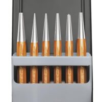 Durchtreiber-Satz 6-teilig inkl. Körner, 6-teiliges Werkzeugset aus Chrom-Vanadium-Stahl für Heimwerker und Handwerker