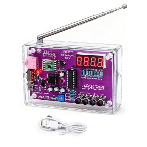 Das Gikfun Tragbare FM-Radio-Set mit EK2163, ein DIY-Projekt für Löt-Bastler und Hobbyisten, featuring eine hervorragende Klangqualität und stabile Leistung.