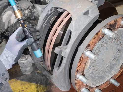 HAZET Mini Nadelentroster 9035M-6, druckluftbetriebener Entferner von Verschmutzungen aus Metallteilen mit 13 Edelstahl-Nadeln und einer Geschwindigkeit von 3000 Schlägen pro Minute