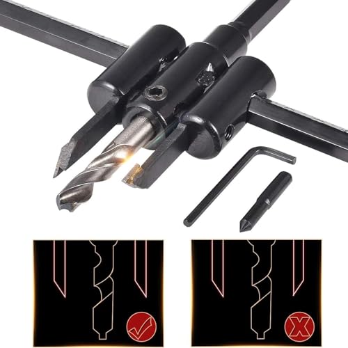 Professionelles Kreisschneider für verschiedene Anwendungen, verstellbare Präzisionskala, ideal für Holz, Kunststoff, Gipskarton und Bastelwerkzeug