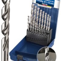 HSS RP Profi Stahlbohrer Set mit 19 Teilen, HSS Metallbohrer für Stahl, Eisen, Metall, Alu und Guss