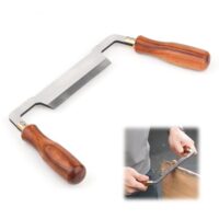 Holzbearbeitungswerkzeug mit Klinge aus HSS-Stahl, gebogenes Zugmesser für präzise Schnitt- und Formarbeit an verschiedenen Holzarten