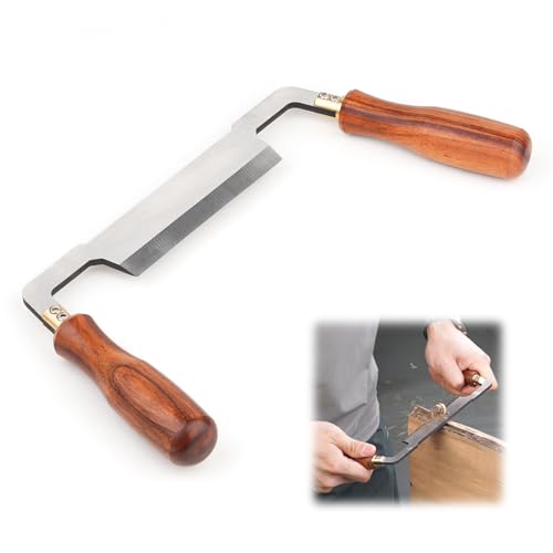 Holzbearbeitungswerkzeug mit Klinge aus HSS-Stahl, gebogenes Zugmesser für präzise Schnitt- und Formarbeit an verschiedenen Holzarten