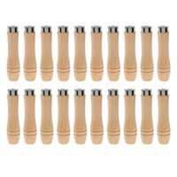 20 Stück Holzfeilengriffe mit Metall-Sicherheitsringen für die Holzbearbeitung, Zubehör für Zimmerei und Garagenwartung, 90 mm lang, 4 mm Loch