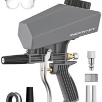 Tragbares Sandstrahlen Set für Luftkompressor, Mini-Sandstrahler zur Rost- und Farbentfernung, kompatibel mit Aluminiumoxid, Sand, Walnussschalen und Soda