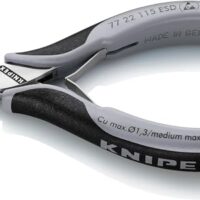 KNIPEX Elektronik-Seitenschneider ESD mit durchgestecktem Gelenk und Mehrkomponenten-Hüllen, 115 mm. Hochwertiges Werkzeug für schnelle und präzise Schneidearbeiten in der Elektronik- und Automatisierungsindustrie.