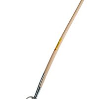 Hochwertige Mistgabel mit vier Zinken aus geschmiedetem Stahl und Holzstiel, ideal für Stall, Hof und Garten