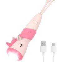 Kizmyee Aufladbar Taschenlampe Silizium, Einhorn LED Kindertaschenlampe, dimmbar, High Lumen, Stroboskop 3 Modi Taschenleuchte für Kinder Camping, Notfälle, Outdoor, Portable Lighting