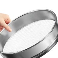 Gartensieb aus Edelstahl, rund 30cm groß, ideal für die Entfernung von Steinen, Kompost, Unkraut, Sand und Schotter