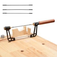 Professionelle Laubsäge für Metallarbeiten und Heimwerkerarbeiten, 6in Hochleistungs Handsäge mit Laubrahmen und 3 Ersatzblatt (15T/18T/24T)