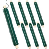 Grüner Draht zum Befestigen von Blumen und Pflanzen, Wickeldraht für den Garten und Basteln