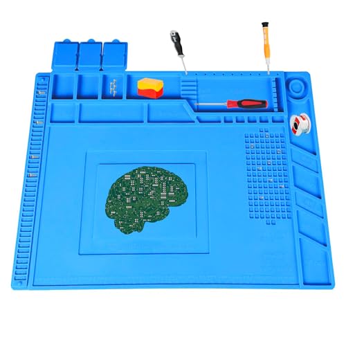 Magnetische Lötmatte für das Löten und Reparieren von elektronischen Bauteilen, temperaturbeständig bis 500°C, antistatisch und mit Skala, ideal für Elektronik-Experten