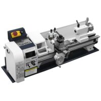 Kompakte 1500W Metalldrehmaschine mit Metallgetriebe, Werkzeughalter und Mittelhalter, Geschwindigkeitsanzeige und variable Drehzahl von 0-2500rpm