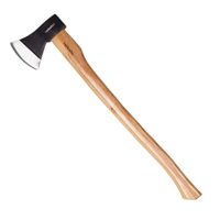 Mivos Universalaxt mit Holzgriff und Klinge aus Kohlenstoffstahl, ideal für Garten und Wald, langlebiges Werkzeug für den Einsatz im Freien