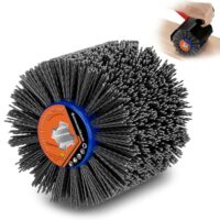 Nylonbürsten mit 120 Körnung, geeignet für Holzverarbeitung und Satiniermaschine, Bürste zum Polieren von Holz, Drahtziehrad und Grit-Schleifbürste.