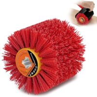 Nylonbürste für Holzverarbeitung, 120x100mm Schleifbürste, Polierbürste zum Holzverarbeiten, Bürste für Satiniermaschine, Borstenbürste, Drahtziehrad, Grit Bürste für Holz