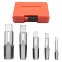 Ollanoos 5-teiliges NPT-Rohrgewindebohrer-Set, verschiedene Größen von 1/8 bis 3/4 Zoll, Werkzeuge für die Reparatur von Innengewinden