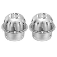 PATIKIL Dachrinnenfilter 2 Zoll, Paar, 304 Edelstahl, Fallrohr-Sieb, anti-blockierendes Außenreinigungswerkzeug zum Stoppen von Laub und Schmutz