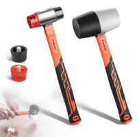 Das Pinoze 2-teilige Gummihammer-Set ist ein perfektes Werkzeug für Heimwerker und bietet eine hohe Präzision und einen weichen, aber dennoch starken Schlag.
