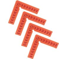 Positionierwinkel Lineal, CTRICALVER 4 Stück 4-Zoll 90 Grad rechter Winkel Klemme für Bildrahmen, Schränke und Schubladen