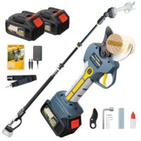 Effiziente 2-in-1 Akku Astschere Teleskop mit LCD Display, kompatibel mit Makita 18V Akkus, für verschiedene Gartenschnittarbeiten