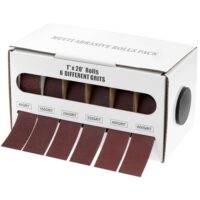 QWORK Schleifpapier Rolle, 6 Rollen, verschiedene Körnungen für Metall und Holz, ideal für professionelle Werkstätten und Heimwerker