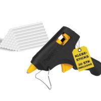 Rapid Hobby Heißklebepistole mit 30 Universal-Klebesticks für DIY, Reparaturen und Basteln, ideal für Pappe, Holz, Textilien, Stoff und Leder