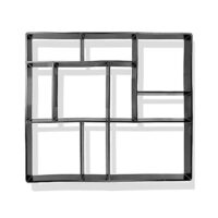 Pflasterform 2er Set Garten Trittsteine Beton Gießform PP schwarz für Gartenrenovierung und individuelle Gestaltung