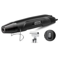 Mini Heißluftpistole für Schrumpfschläuche, Basteln und Prägen mit Dual Temp Handheld Design, Überlastschutz und Reflektordüse