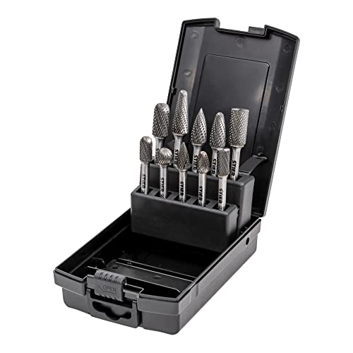 Unverwüstbares Frässtiftset für Holz und Metall, 10 Teile, 6 mm Schaftdurchmesser, hohe Schnittgeschwindigkeit 840 m/min