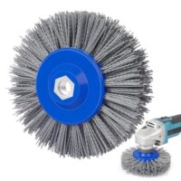 Hochwertige Schleifbürste mit 120 Körnung und 150 mm Durchmesser, Nylonbürste für Drahtziehmaschinen und Polierscheiben, ideal für Satiniermaschine und Borstenbürst